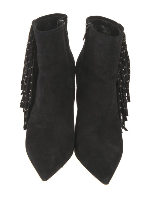 Saint Laurent Suede Studded Accents Boots