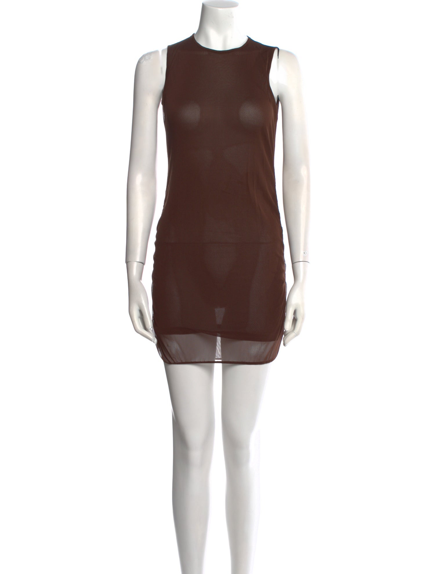 Saint Laurent Crew Neck Mini Dress