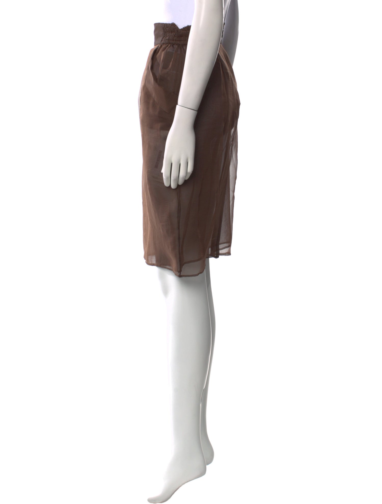 Saint Laurent Silk Knee-Length Skirt w/ Tags