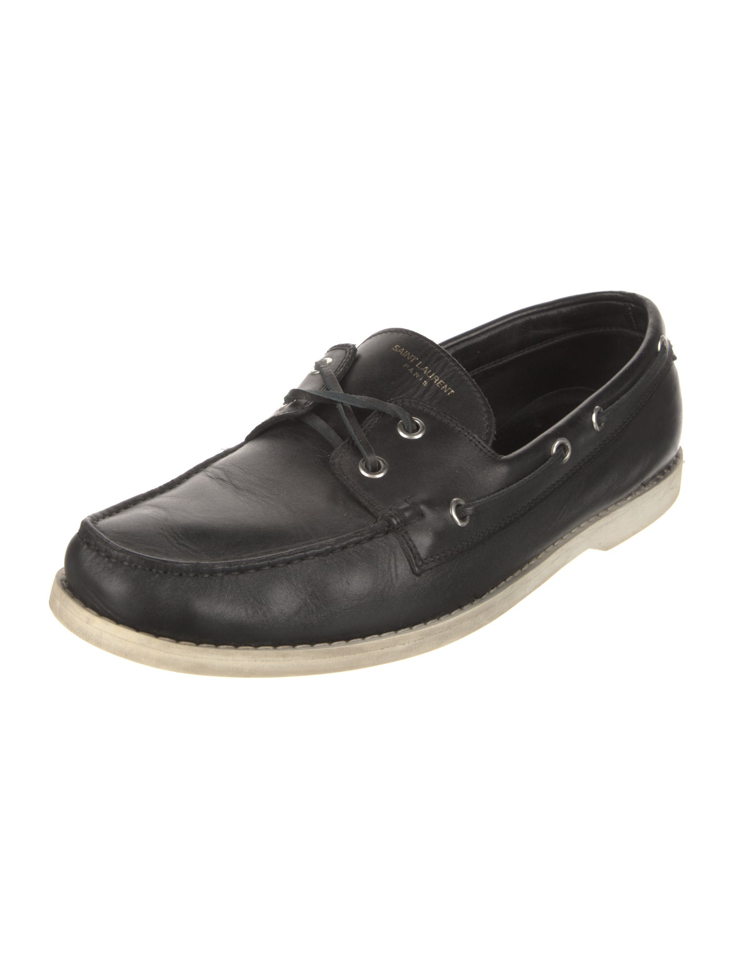 Saint Laurent Leather Boat Shoes
