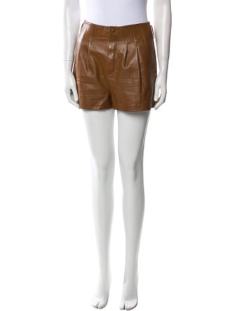 Saint Laurent Leather Mini Shorts