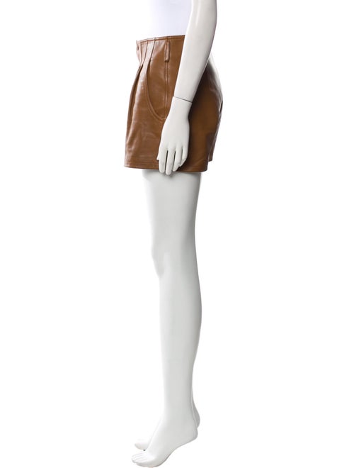 Saint Laurent Leather Mini Shorts