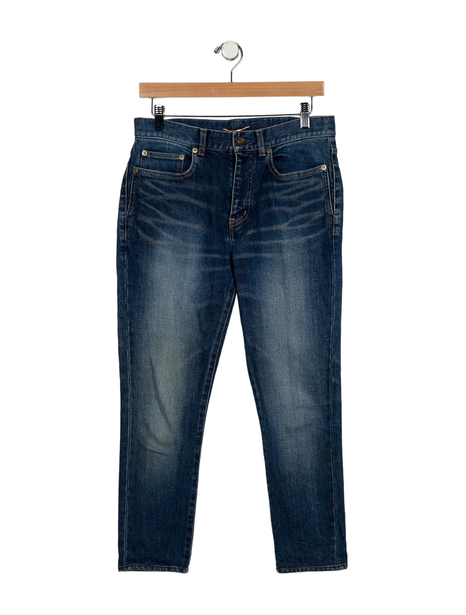 Saint Laurent High-Rise Skinny Leg Jeans