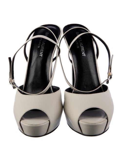 Saint Laurent Leather Slingback Pumps