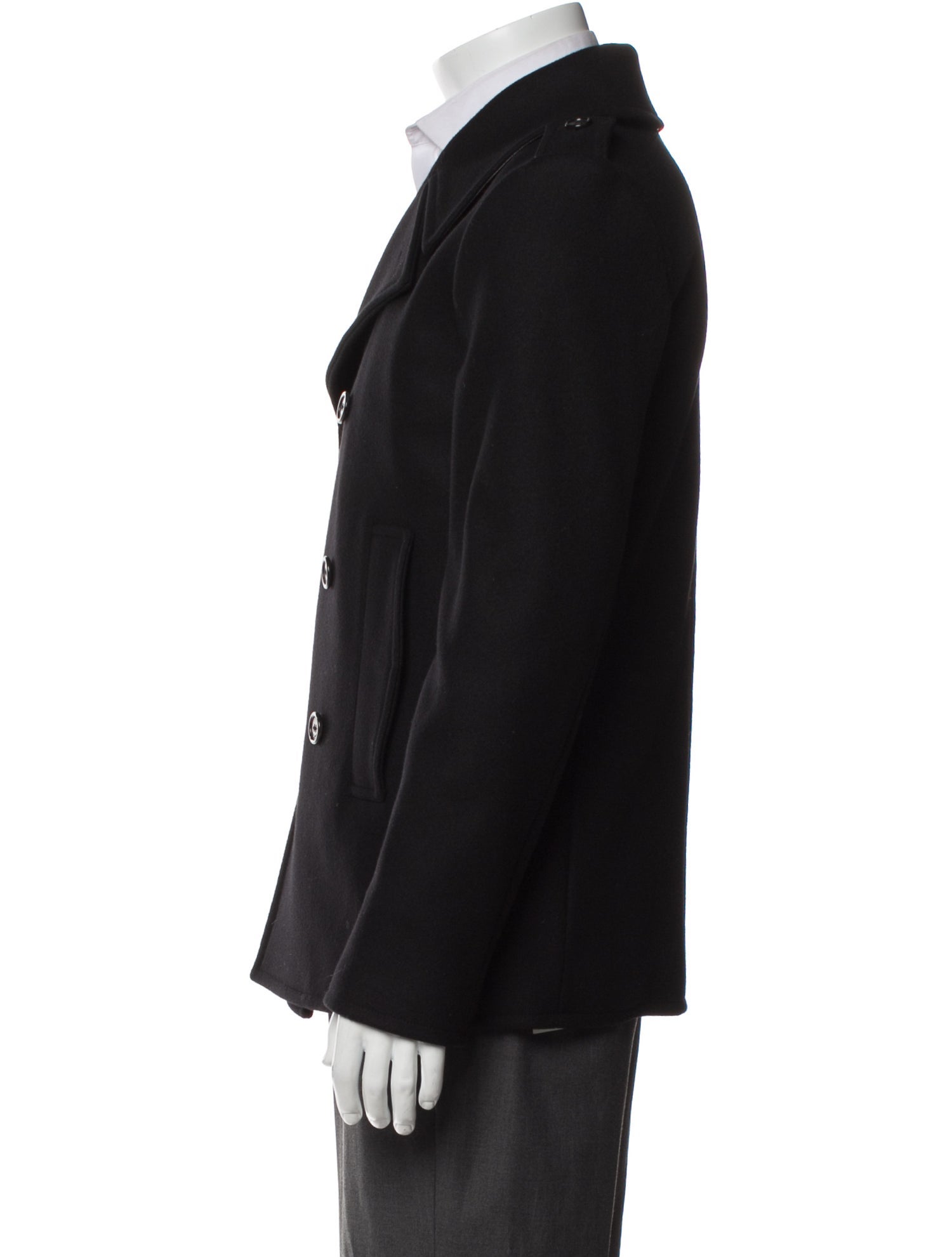 Saint Laurent 2019-2020 Virgin Wool Peacoat w/ Tags