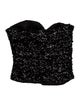 Saint Laurent Sequin Strapless Crop Top