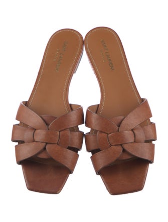 Saint Laurent Leather Slides