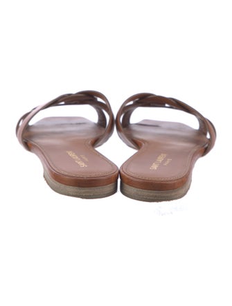 Saint Laurent Leather Slides