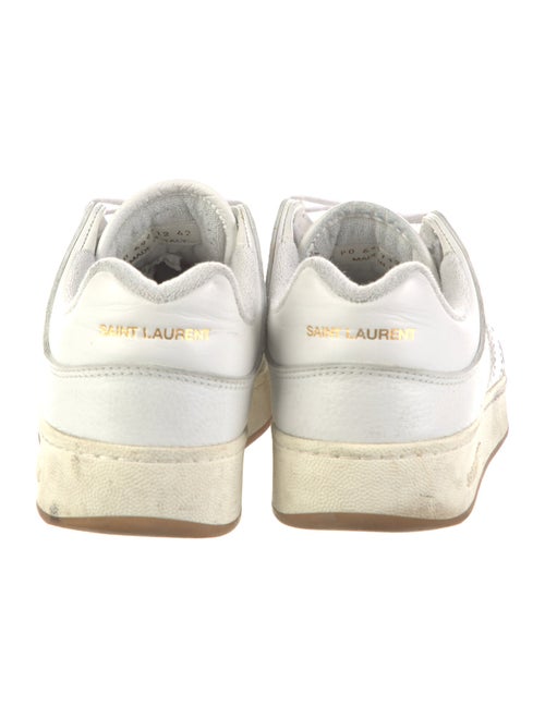 Saint Laurent Leather Lasercut Accents Sneakers