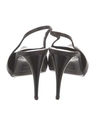 Saint Laurent Satin Slingback Pumps