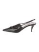 Saint Laurent Patent Leather Crystal Embellishments Slingback Pumps