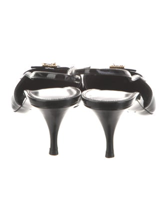 Saint Laurent Patent Leather Crystal Embellishments Slingback Pumps