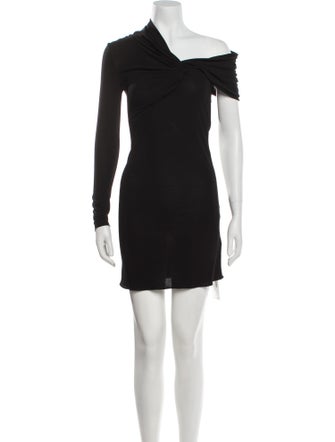 Saint Laurent One-Shoulder Mini Dress