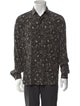 Saint Laurent 2018 Skulls Paisley Print Long Sleeve Shirt