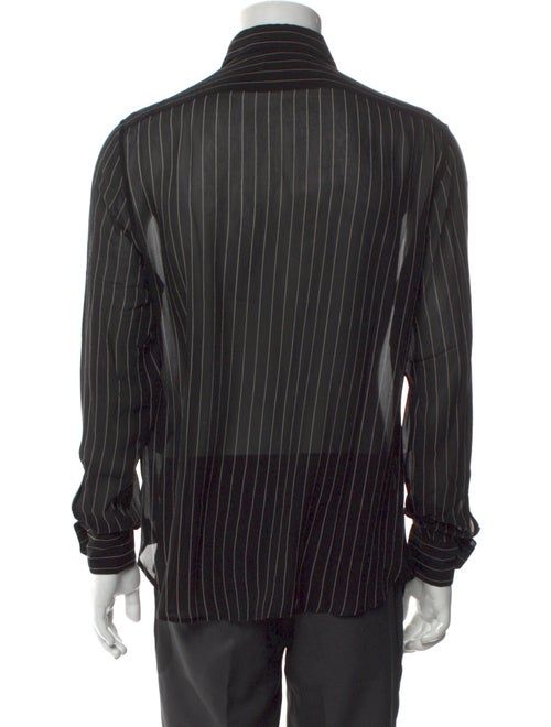 Saint Laurent 2023 Satin Long Sleeve Dress Shirt