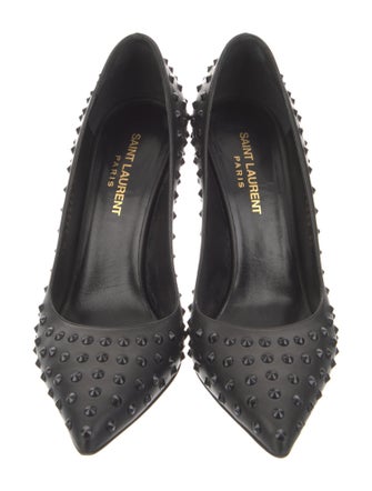 Saint Laurent Leather Studded Accents Pumps