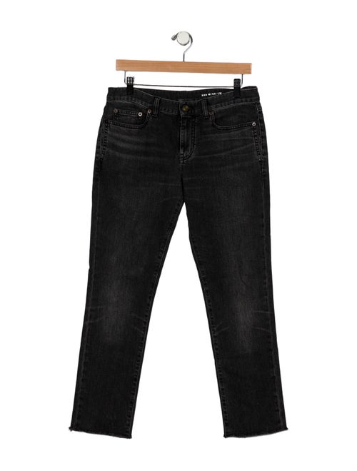 Saint Laurent Mid-Rise Straight Leg Jeans