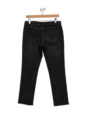 Saint Laurent Mid-Rise Straight Leg Jeans