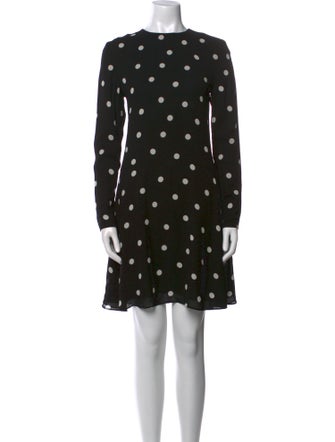 Saint Laurent Polka Dot Print Mini Dress