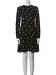 Saint Laurent Polka Dot Print Mini Dress