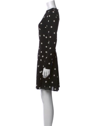 Saint Laurent Polka Dot Print Mini Dress