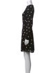 Saint Laurent Polka Dot Print Mini Dress