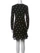 Saint Laurent Polka Dot Print Mini Dress