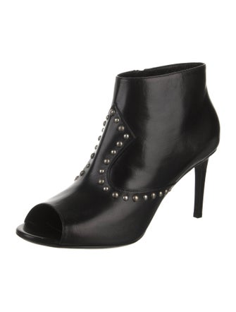 Saint Laurent Leather Studded Accents Boots