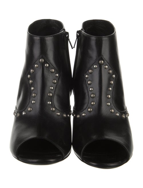 Saint Laurent Leather Studded Accents Boots