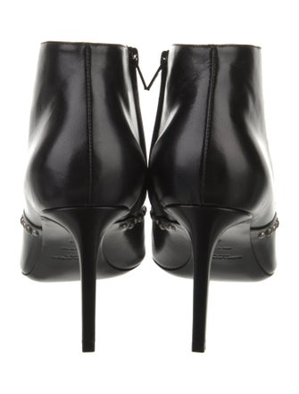 Saint Laurent Leather Studded Accents Boots