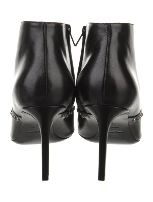 Saint Laurent Leather Studded Accents Boots