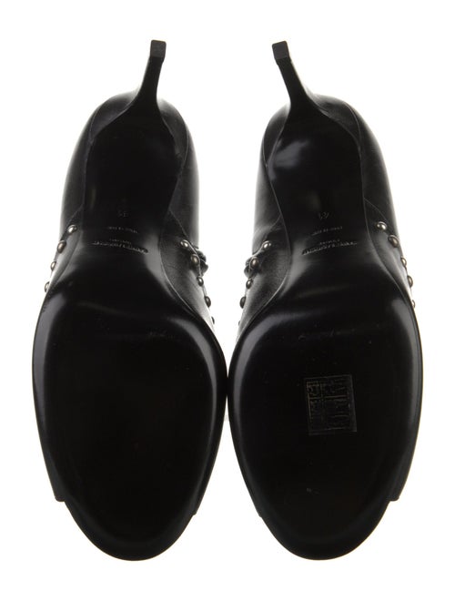 Saint Laurent Leather Studded Accents Boots