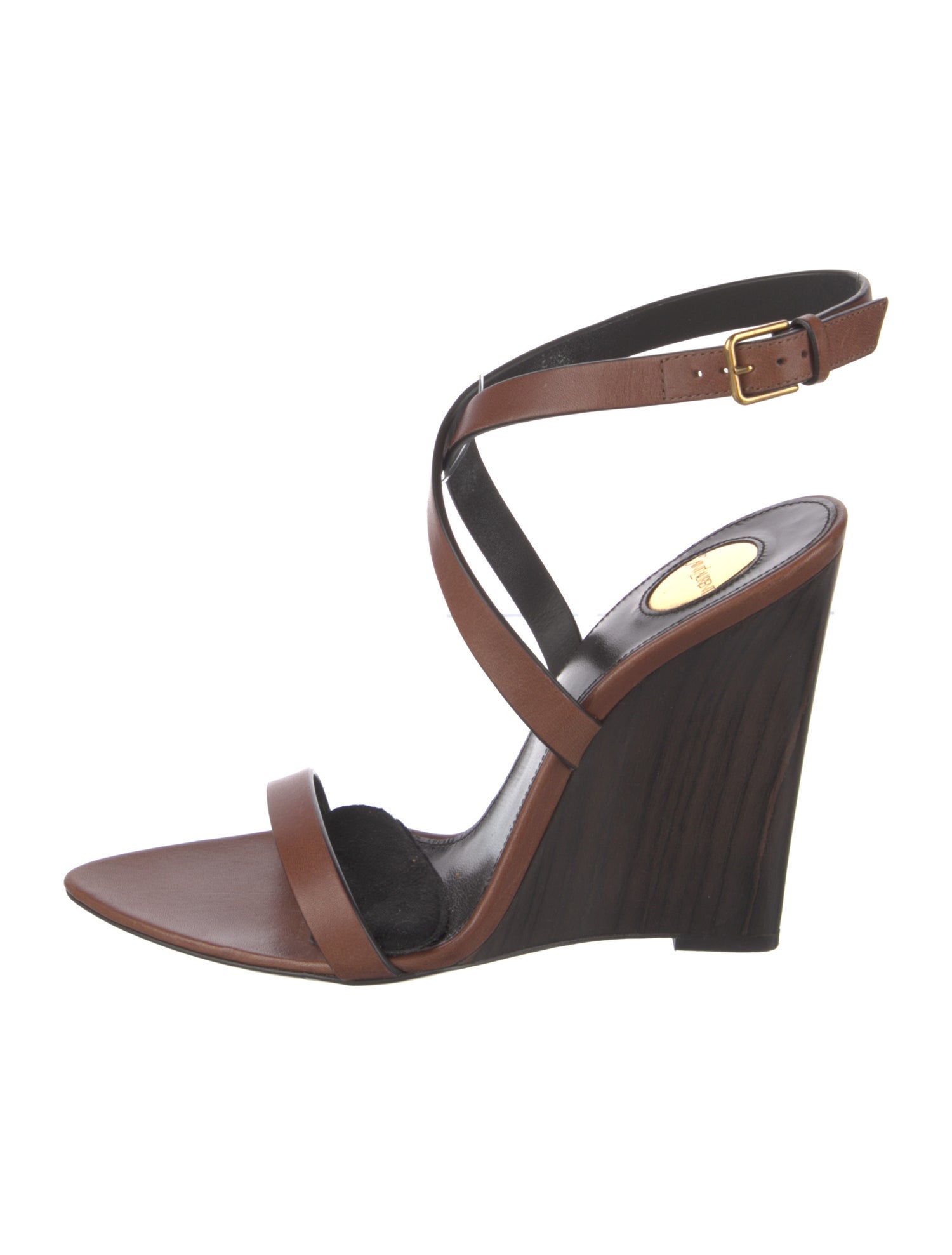 Saint Laurent Leather Slingback Sandals