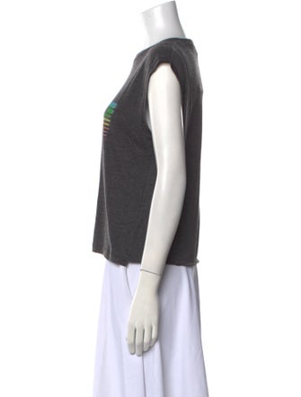 Saint Laurent Graphic Print Crew Neck T-Shirt