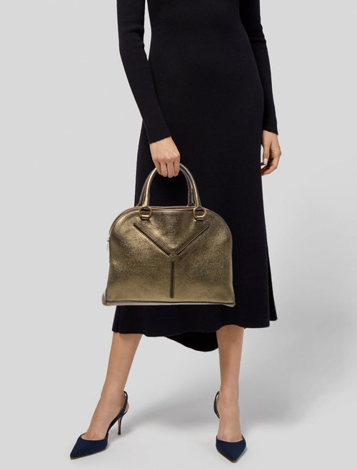 Yves Saint Laurent Rive Gauche Leather Top Handle Bag