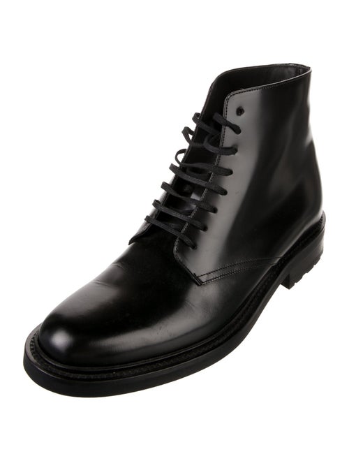 Saint Laurent Leather Combat Boots