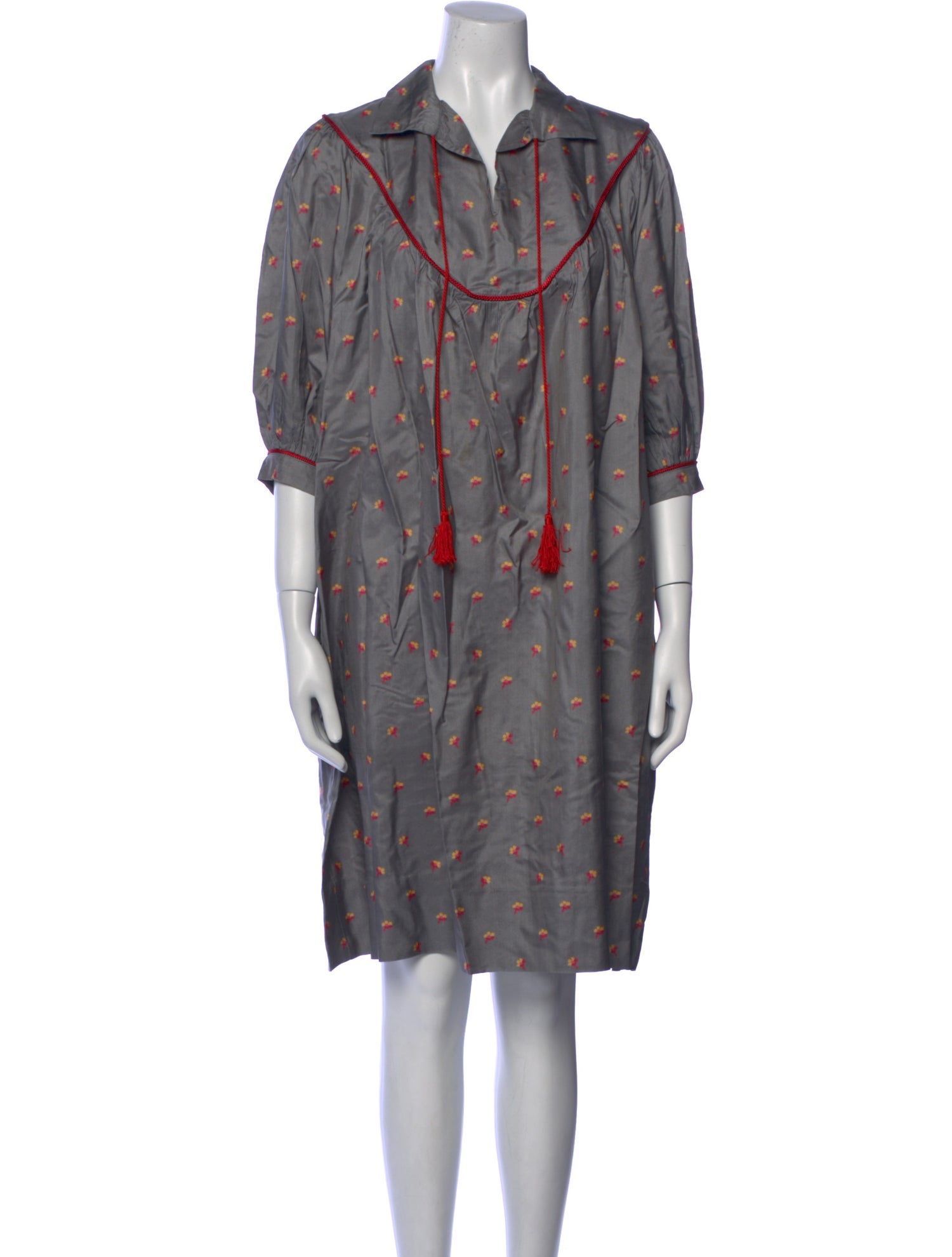 Yves Saint Laurent Rive Gauche Late 1970's - Early 1980's Knee-Length Dress