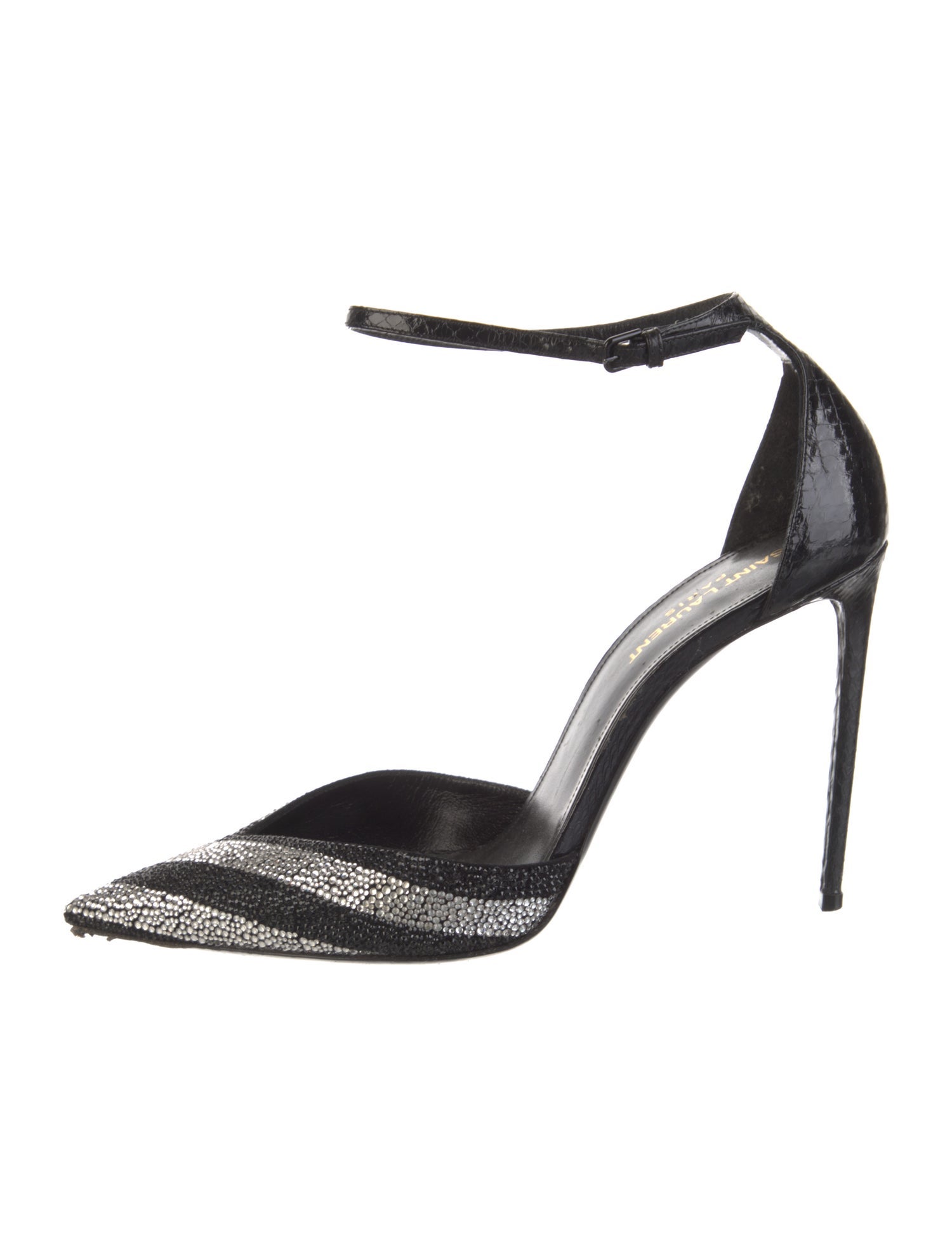 Saint Laurent Leather Patterned D'Orsay Pumps