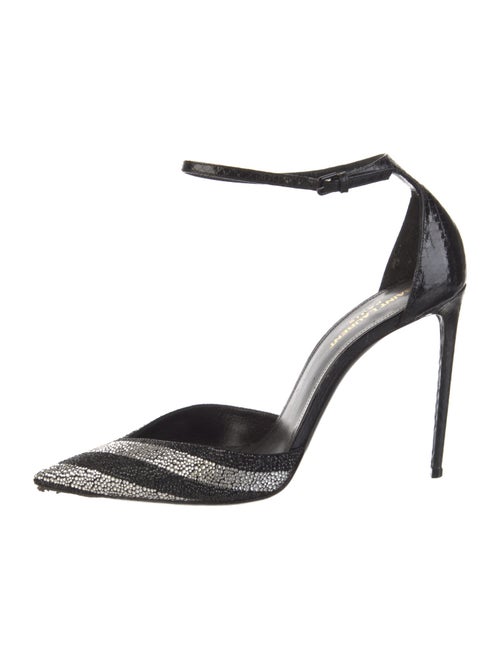 Saint Laurent Leather Patterned D'Orsay Pumps