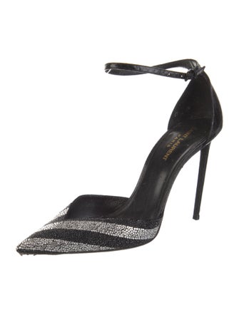 Saint Laurent Leather Patterned D'Orsay Pumps