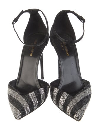 Saint Laurent Leather Patterned D'Orsay Pumps