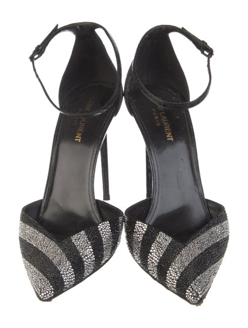 Saint Laurent Leather Patterned D'Orsay Pumps