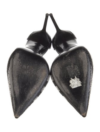 Saint Laurent Leather Patterned D'Orsay Pumps