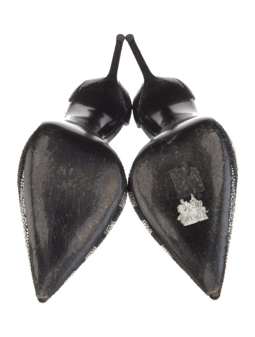 Saint Laurent Leather Patterned D'Orsay Pumps