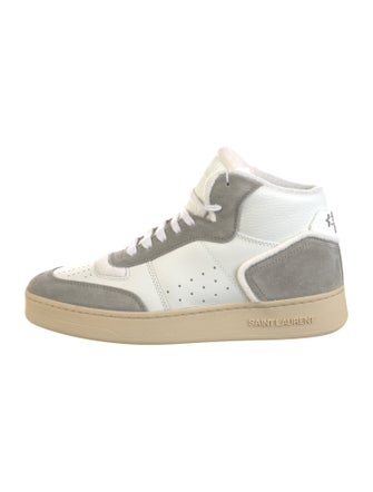 Saint Laurent Leather Colorblock Pattern Sneakers