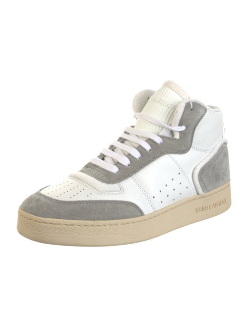 Saint Laurent Leather Colorblock Pattern Sneakers