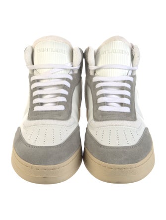 Saint Laurent Leather Colorblock Pattern Sneakers