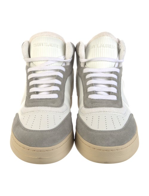 Saint Laurent Leather Colorblock Pattern Sneakers