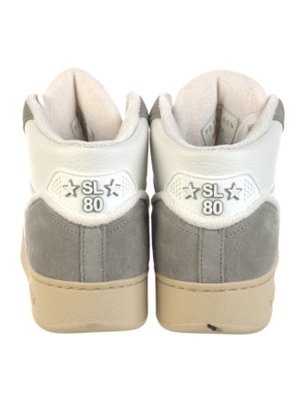 Saint Laurent Leather Colorblock Pattern Sneakers