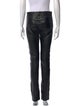 Saint Laurent Leather Straight Leg Pants